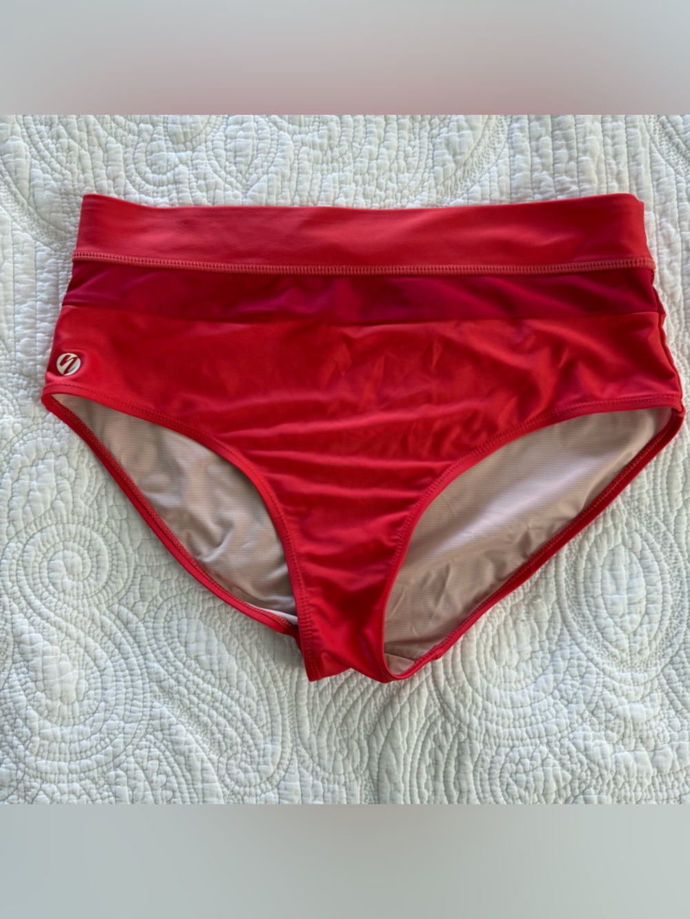 High-Waist Red Bikini Bottom